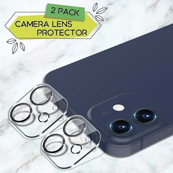 2-PACK iPhone 11 / 12 Mini Skydd Linsskydd Kameraskydd Transparent