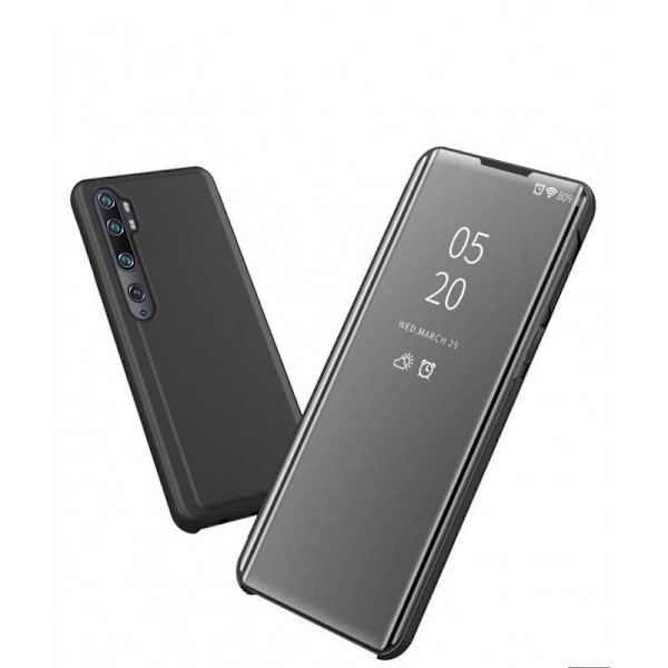 Xiaomi Mi Note 10 Lite Smart Flipfodral Clear View V2 Rocket Svart