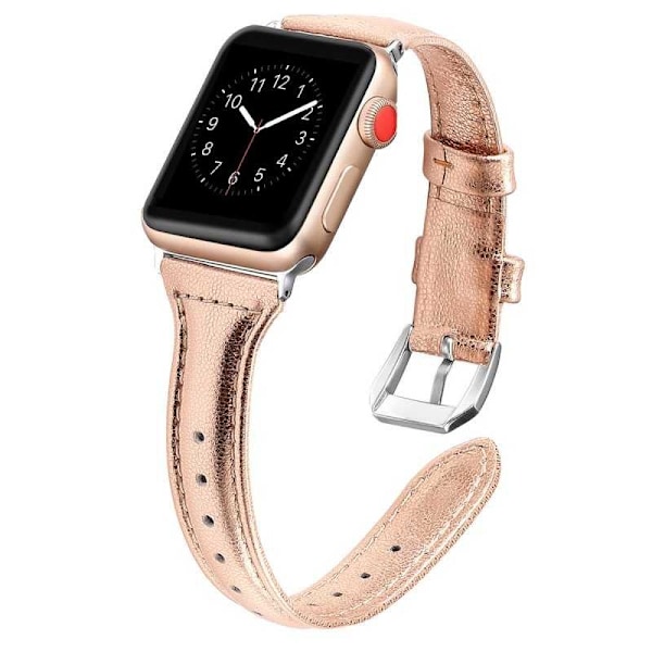 Apple Watch 38/40/41mm stilfuldt læderarmbånd Mercy Rosenguld