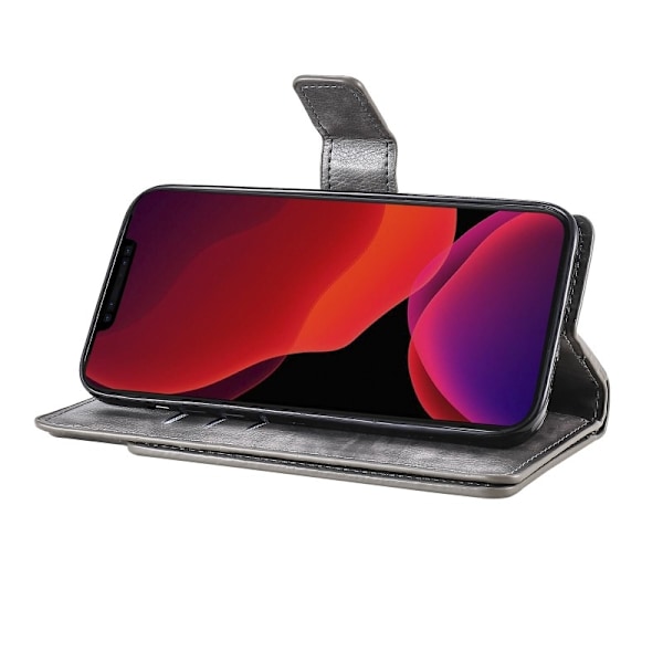 iPhone 12 / 12 Pro Praktisk Plånboksfodral med 12-Fack Array V4 - Grå
