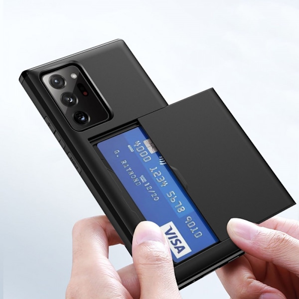 Samsung Note 20 Ultra Iskunkestävä Cover Cover Card -paikka StreetWise Black