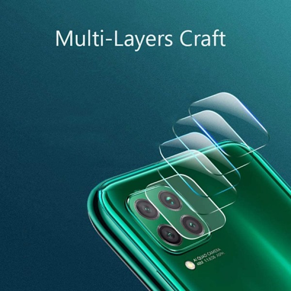 2-PACK Huawei P40 Lite -kameran linssinsuojus Transparent
