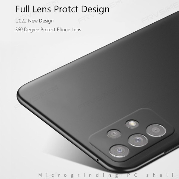 Samsung A13 4G Ultra-ohut kumipinnoitettu mattamusta Cover Basic V2 Black