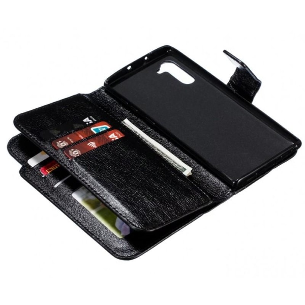 Samsung Note 10 praktisk lommebokveske med 12-Pocket Array V4 Black