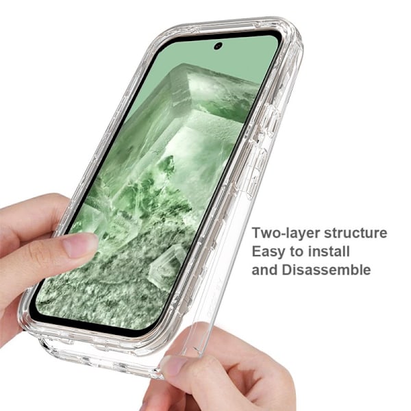 Google Pixel 8 Heltäckande Premium 3D Skal 3in1 ThreeSixty Clear