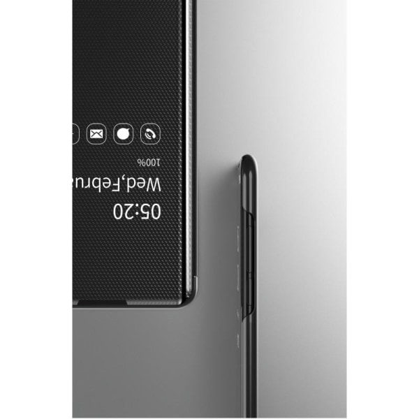 Huawei P30 Smart Flip Case Clear View Standing V3 Rocket Black