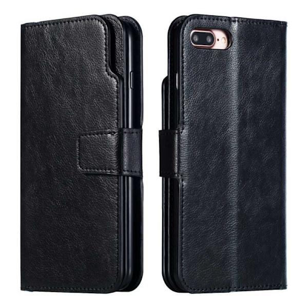 iPhone 7 Plus / 8 Plus Praktisk Plånboksfodral med 12-Fack Array V4 Svart