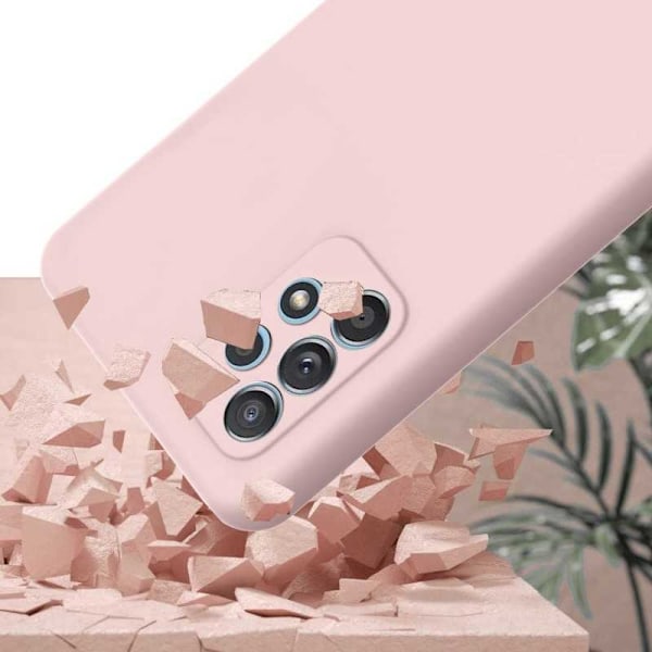 Samsung A52 / A52s kumitettu mattapinkki kuoren neste - vaaleanpunainen