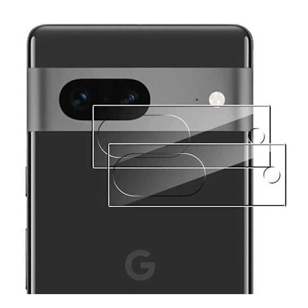 2-PACK Google Pixel 7a Skydd Linsskydd Kameraskydd Transparent