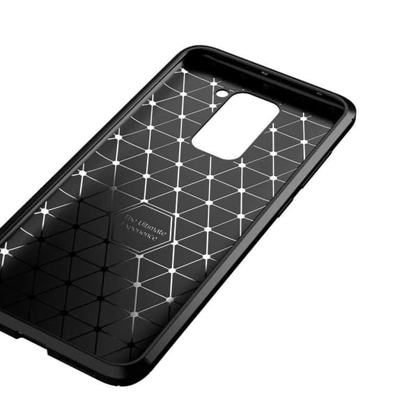 Xioami Redmi Note 9 Iskunkestävä ohut kansi FullCarbon V4 Black