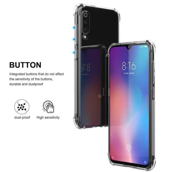 Xiaomi Mi 9 Iskunvaimennus Silikoni Shell Shockr Transparent