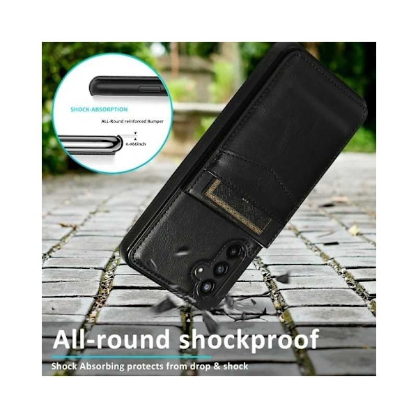 Samsung S24 Plus Mobilskal Korthållare 5-FACK Retro V3 - Musta
