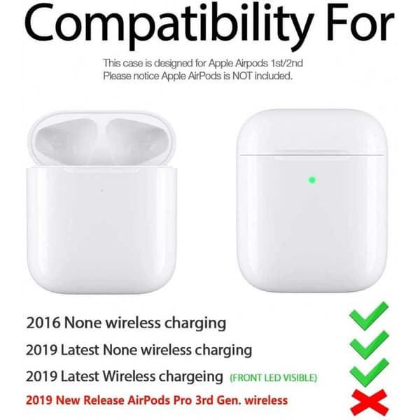 Airpods 1 & 2 Skyddsfodral i Silikon Svart