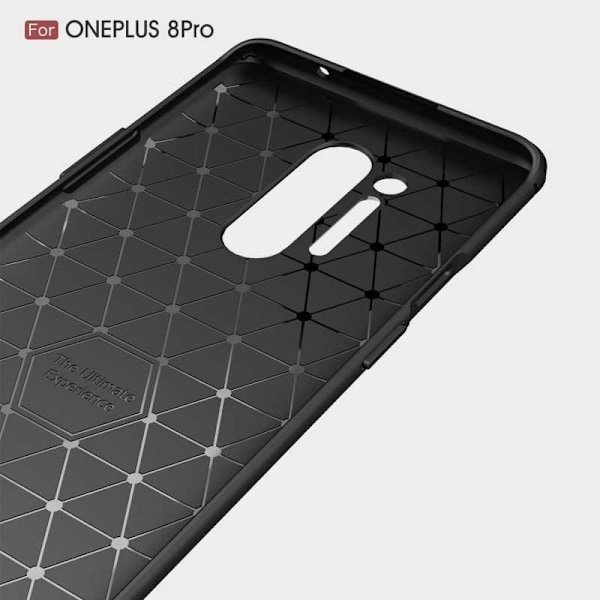 OnePlus 8 Pro Iskunkestävä SlimCarbon -suojus Black