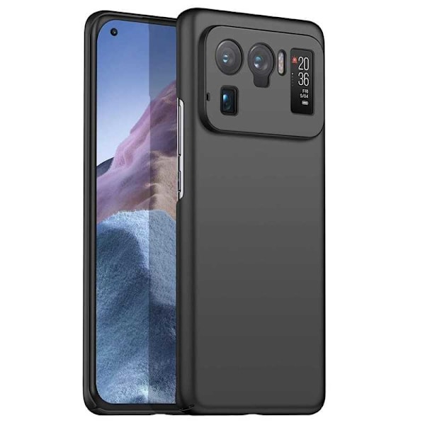Xiaomi Mi 11 Ultra Thin kumipinnoitettu mattamusta Cover Basic V2 Black