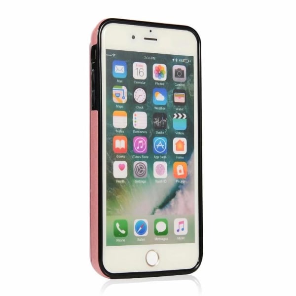iPhone 8 Plus Shockproof Cover Card Holder 3-SLOT Flippr V2 Pink gold