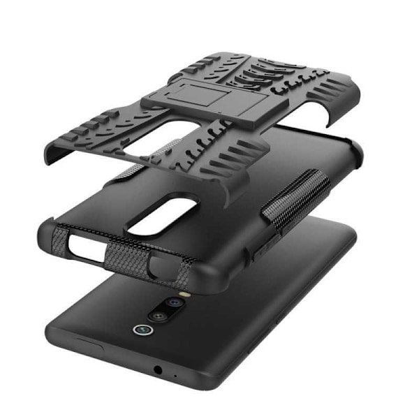 Xiaomi Mi 9T iskunkestävä kansi, jossa on tuki Active Black