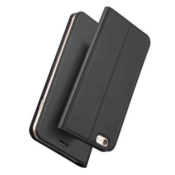 iPhone 6/6S Flip Case Skin Pro korttilokerolla Svart