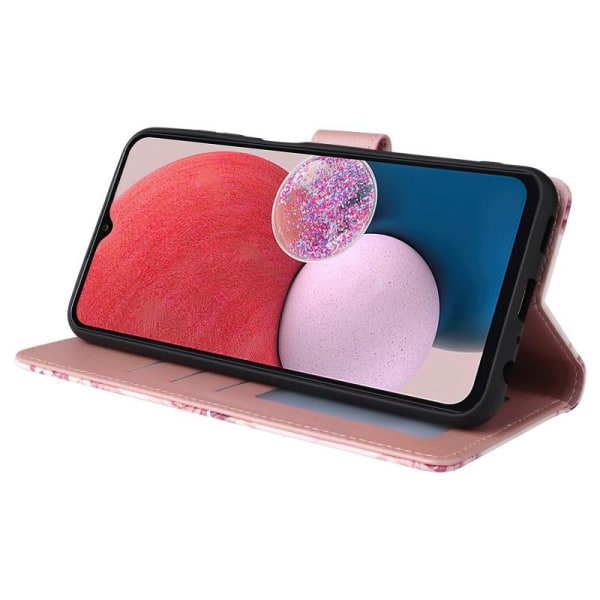 Samsung A13 4G Trendigt Plånboksfodral Sparkle 4-FACK Rosa