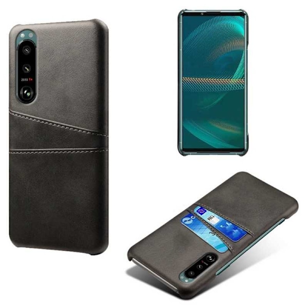 Xperia 5 III stødabsorberende kortholder Retro V2 Black