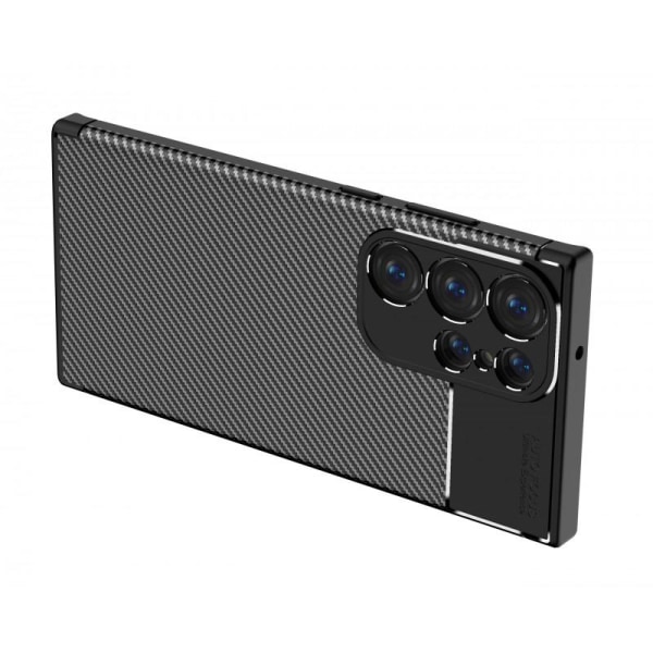 Samsung S23 Ultra stødsikkert slankt cover FullCarbon V4 Black