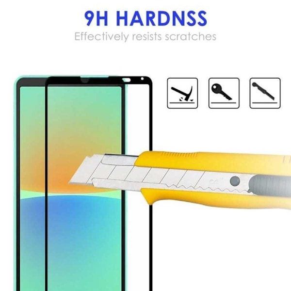 2-PACK Xperia 10 V Härdat Glas 0.26mm 2.5D 9H Fullframe Transparent