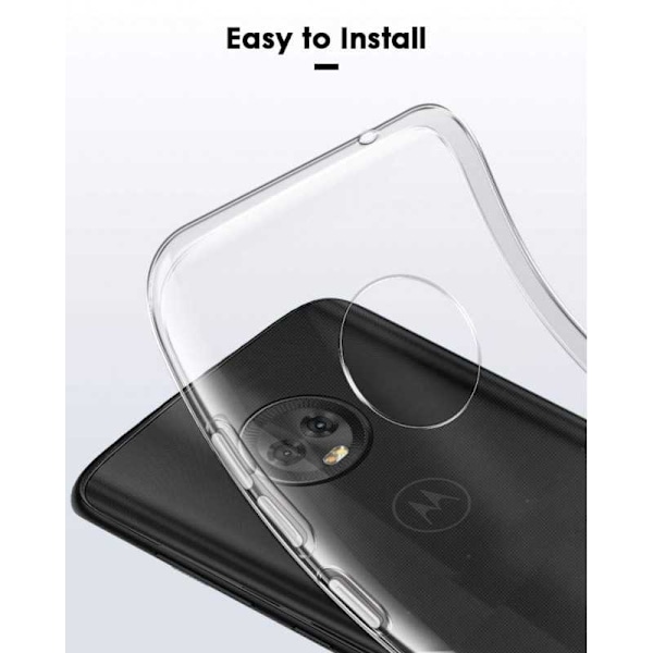 Motorola Moto G7 Plus Stöttåligt Genomskinligt Skal Simple Transparent