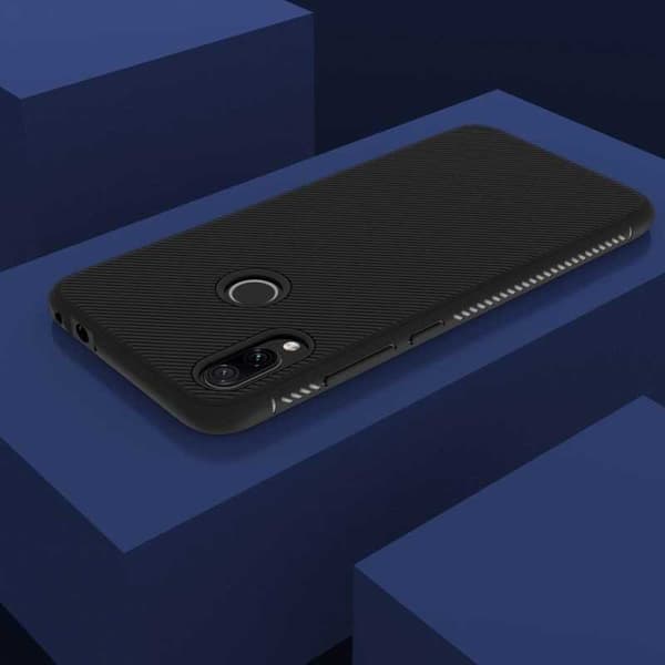 Xiaomi Redmi Note 7 iskunkestävä suojus FullCarbon V3 Black