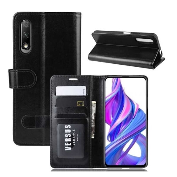 Huawei P Smart Pro Plånboksfodral PU-Läder 4-FACK Svart