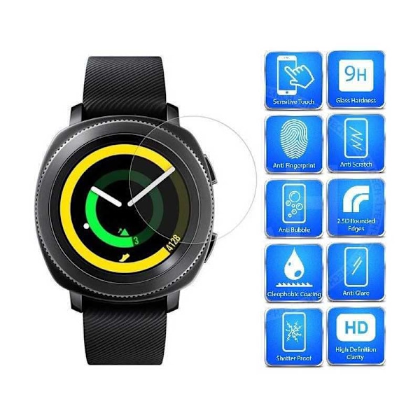 2-PAK Galaxy Watch Aktivt hærdet glas 0,2 mm 9H 2,15D Transparent