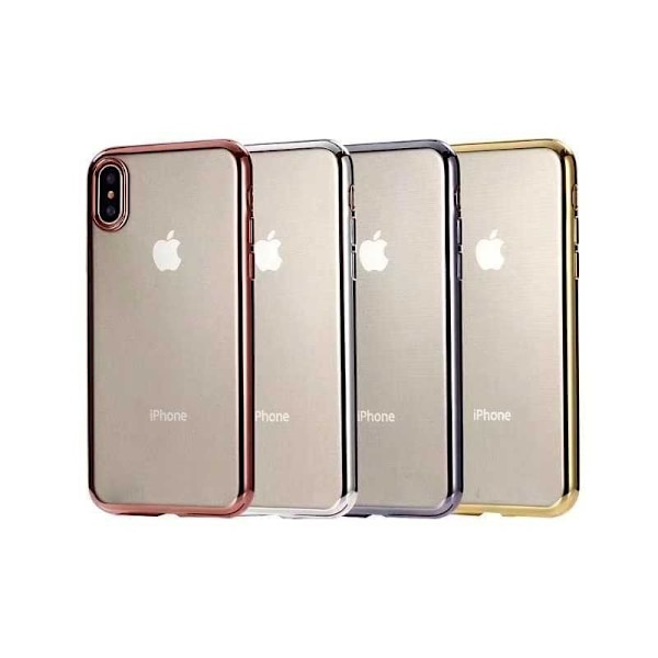iPhone XS Stöttåligt Mjukt Skal Rosenguld