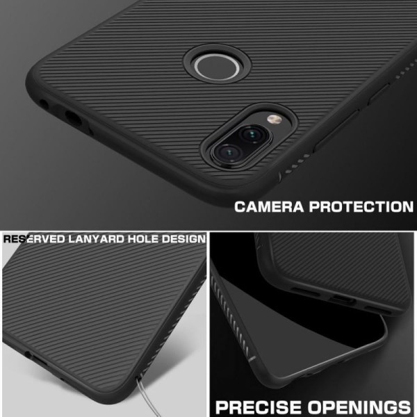Xiaomi Redmi Note 7 Shockproof Cover FullCarbon V3 Black