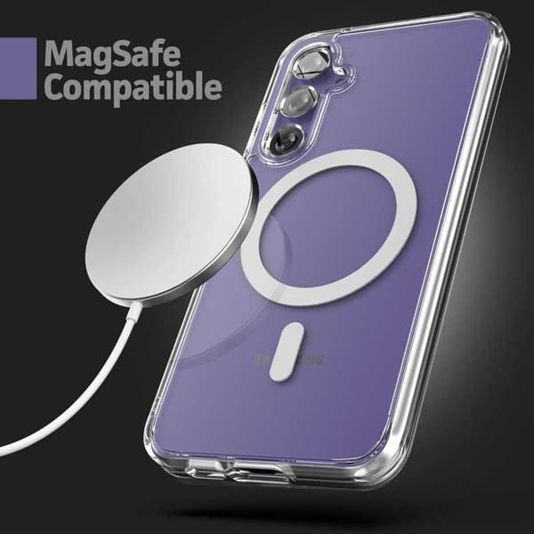 Samsung S24 FE Transparent Stötdämpande Skal MagSafe-Kompatibelt
