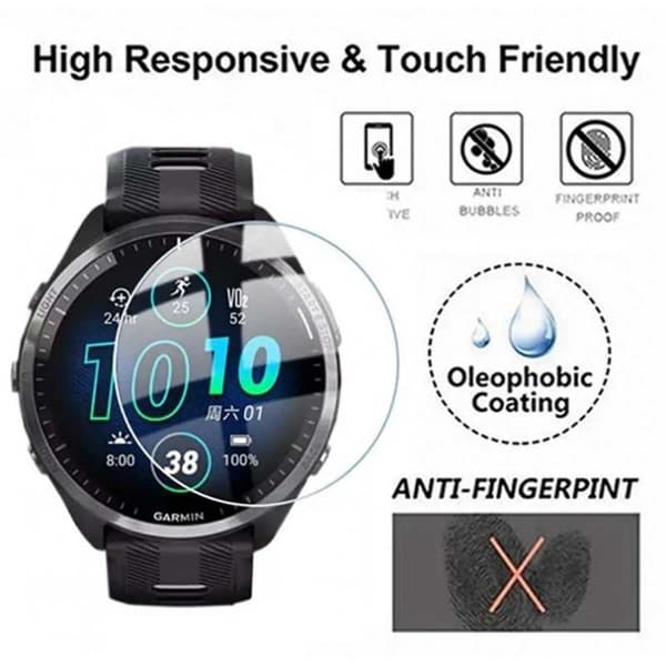 Härdat Glas 0.2mm 9H för Garmin Forerunner 265s Transparent