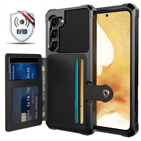 Samsung S23 Shockproof Premium Cover Solid V3 RFID Black
