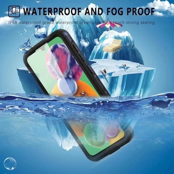 Samsung A33 5G Täysi peittävä vedenpitävä Premium Shell - 2m Transparent