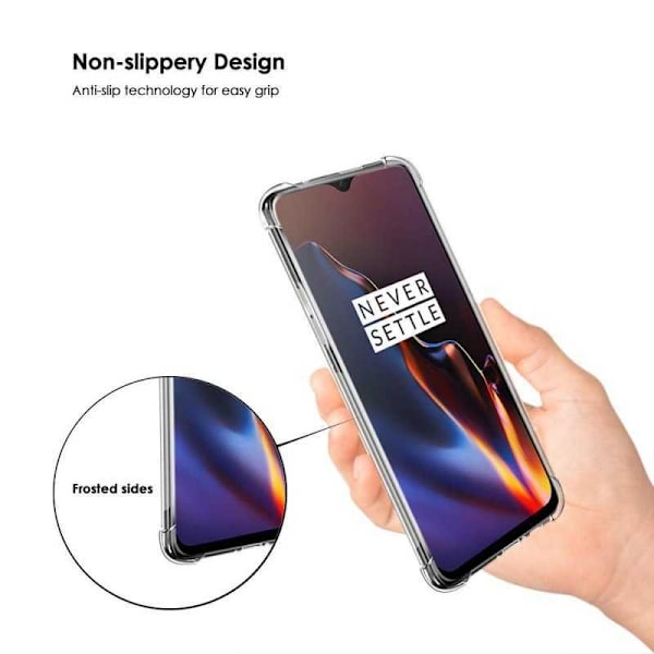 OnePlus 7 stødabsorberende silikoneskal Shockr Transparent