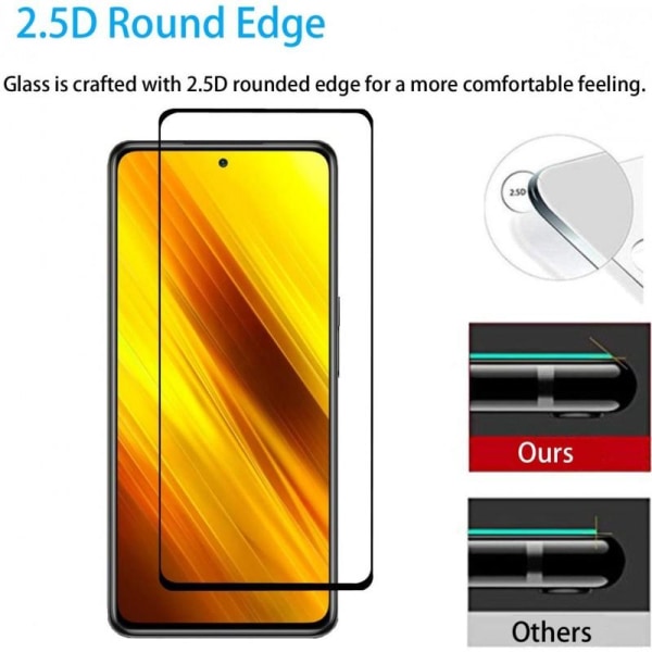 Xiaomi Poco X3 NFC FullFrame 0,26 mm 2,5D 9H karkaistu lasi Transparent