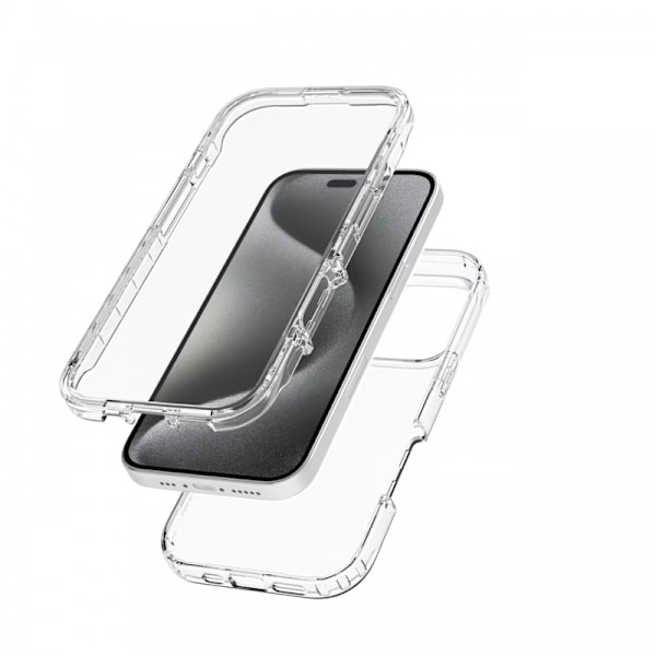 iPhone 16 Pro Max Heltäckande Premium 3D Skal 3in1 ThreeSixty Clear