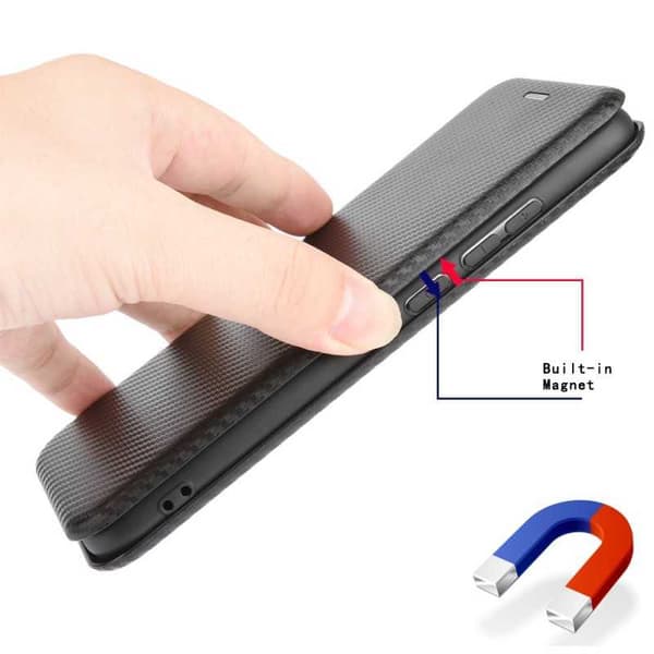 iPhone X / XS Flip Case -korttipaikka CarbonDreams Black