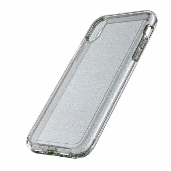 iPhone X / XS Iskuja vaimentava matkapuhelinkotelo Sparkle Silver