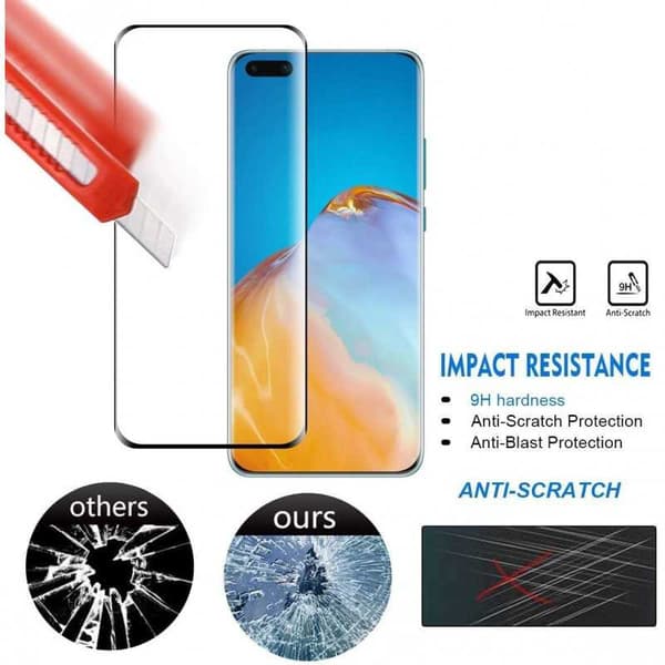 Huawei P40 Pro Härdat Glas 3D 0.26mm 9H Fullframe Transparent