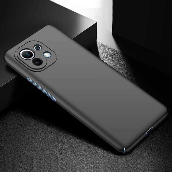 Xiaomi Mi 11 Ultra-ohut kumipinnoitettu mattamusta Cover Basic V2 Black