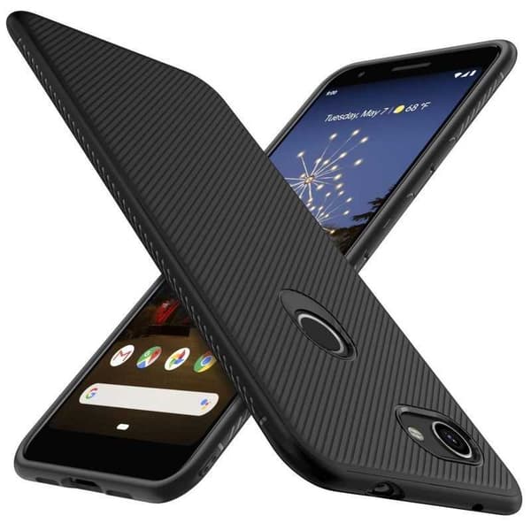 Google Pixel 3a Iskunkestävä FullCarbon V3 Black