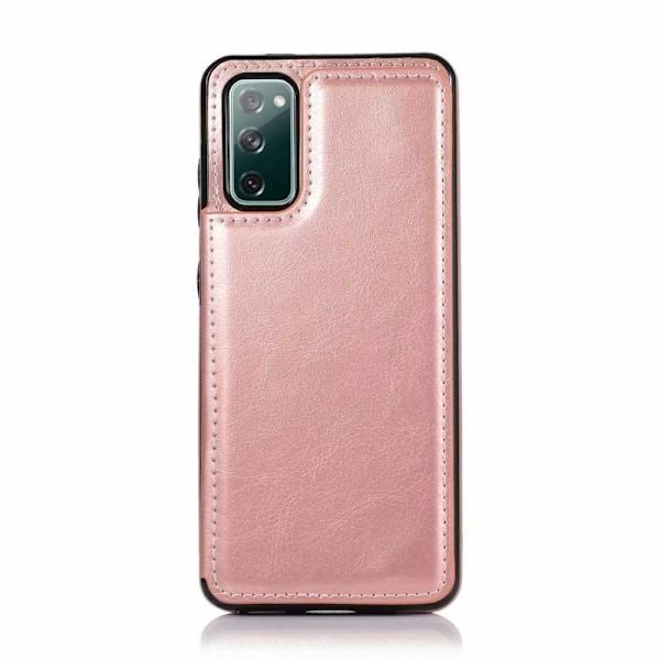 Samsung S20 FE Stöttåligt Skal Korthållare 3-FACK Flippr Rosenguld Rosa guld