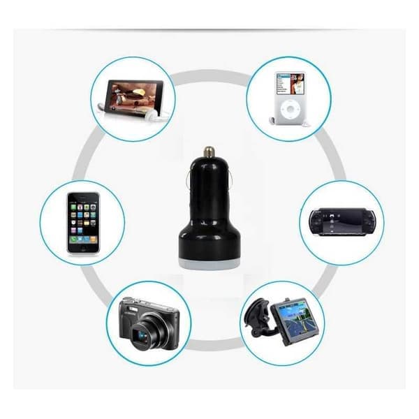 Universal Mini Double USB 2.1A Blå