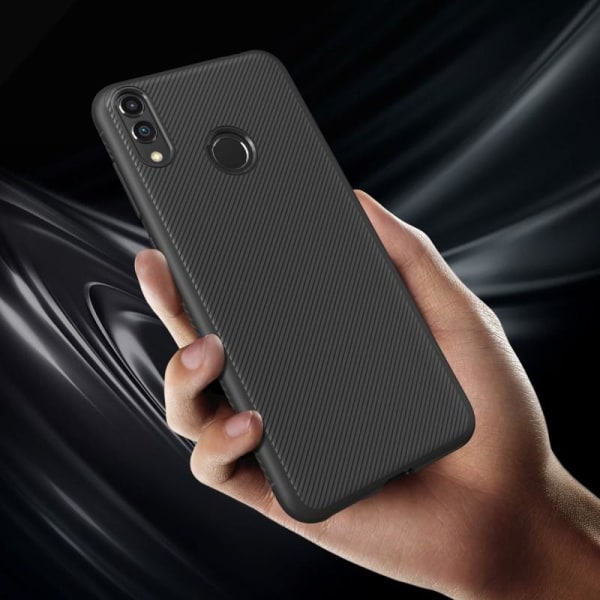 Huawei P Smart 2019 iskunkestävä suojus FullCarbon V3 Black