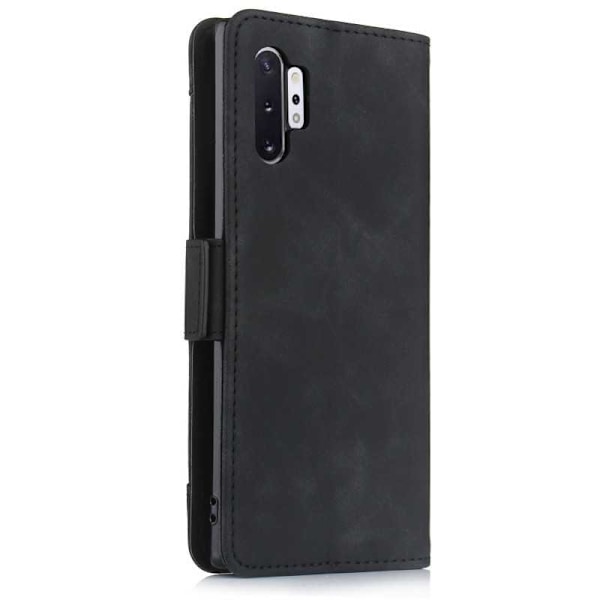 Samsung Note 10 Plus tegnebog etui PU læder 6-LOMMES Winston V3 Black