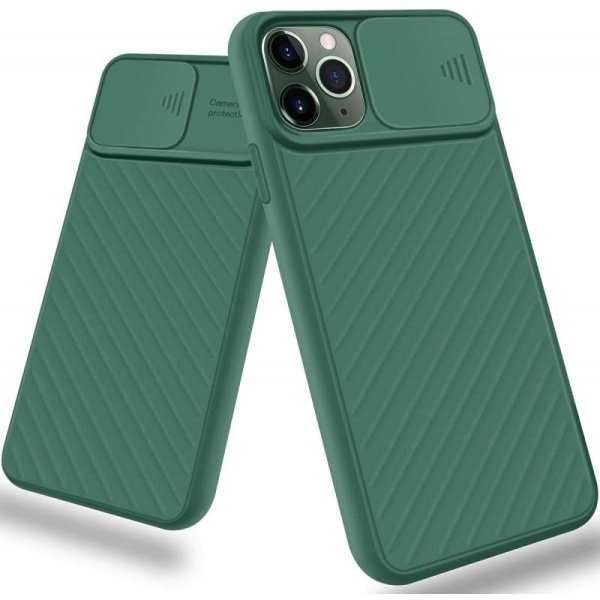 iPhone 11 Pro Max stødsikkert cover Indbygget kamerabeskyttelse Grön