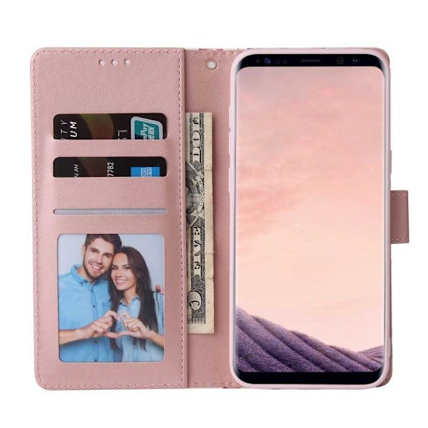 Samsung S8 Plus Trendigt Plånboksfodral Sparkle 4-FACK Rosa
